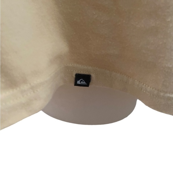 QUIKSILVER Yellow Logo Tee Shirt Men M Medium Regular Fit - Picture 3 of 6